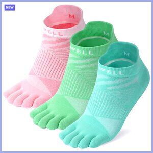 COOLMAX Five Finger Toe Socks Athletic Ankle Moisture Wicking